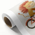 Children’s Wall Art – Lion on Bicycle Nursery Canvas Print