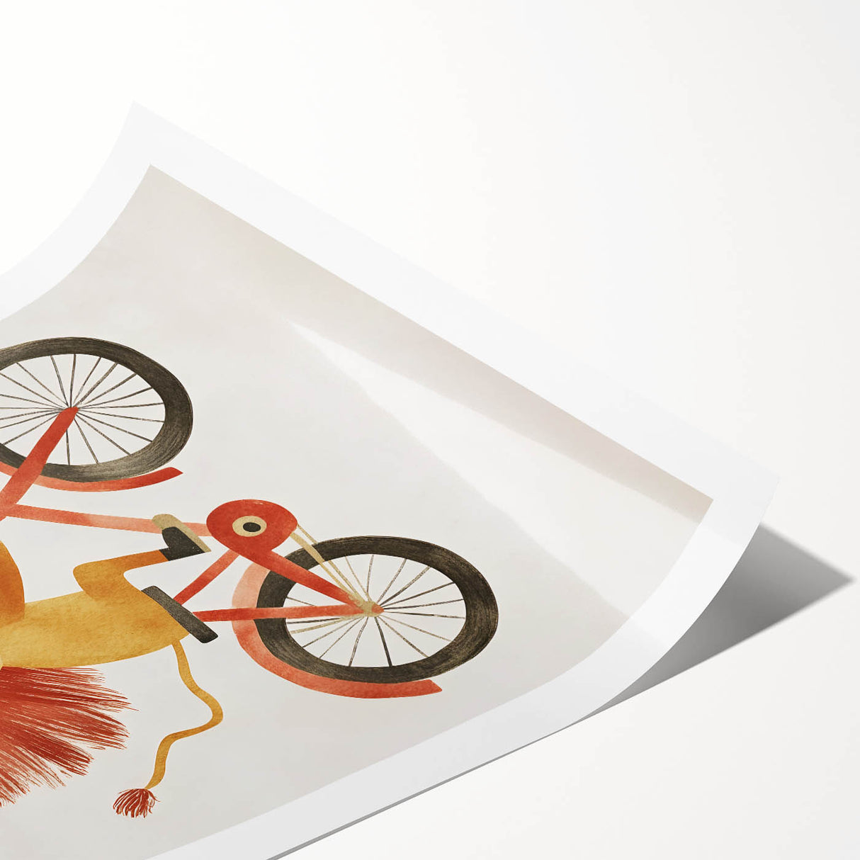 Children’s Wall Art – Lion on Bicycle Nursery Canvas Print