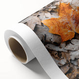 Art Deco poster featuring autumnal tree in gold and orange shades on rolled canvas, ideal for nursery wall art.