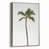 Framed canvas featuring a vintage poster art style landscape with gold frame, ideal for bedroom wall decor.