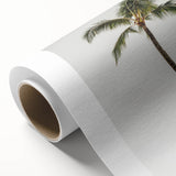 Art Deco poster depicting a stylized summer scene in pastel shades on rolled canvas, ideal for nursery wall art.