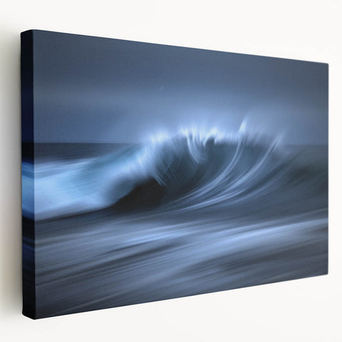 Crashing Blue Wave Wall Art – Abstract Ocean Motion Photography