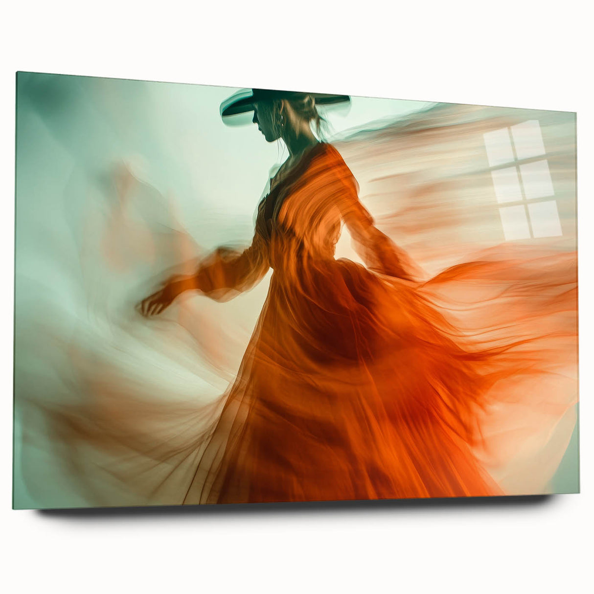 Whirl of Emotion – Expressive Silhouette in Flowing Wall Art