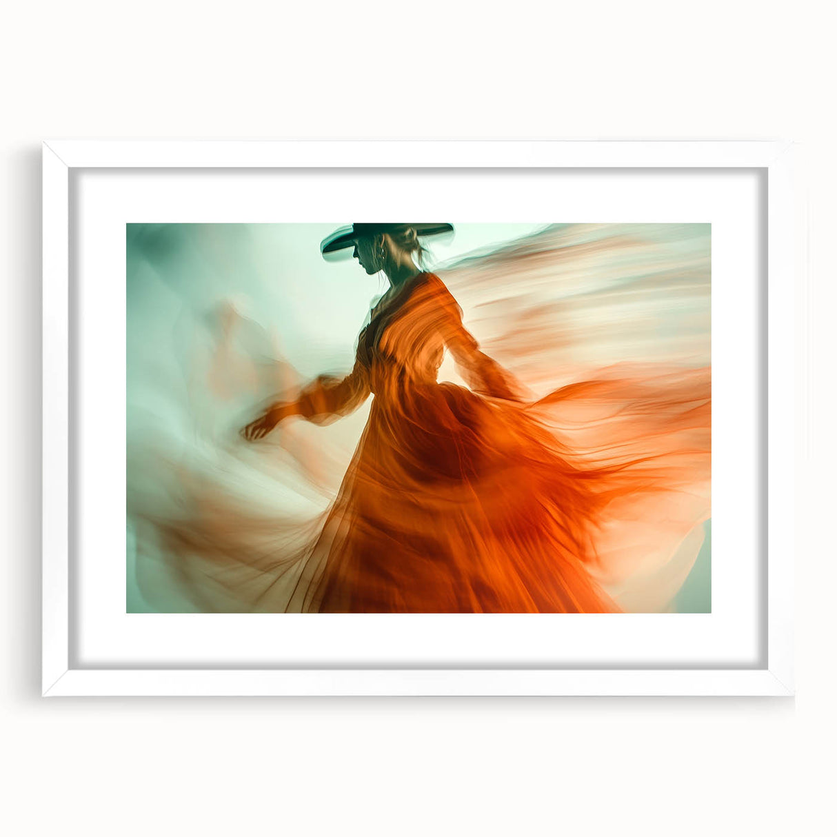 Whirl of Emotion – Expressive Silhouette in Flowing Wall Art