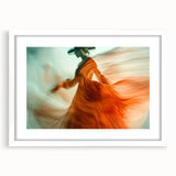 Whirl of Emotion – Expressive Silhouette in Flowing Wall Art