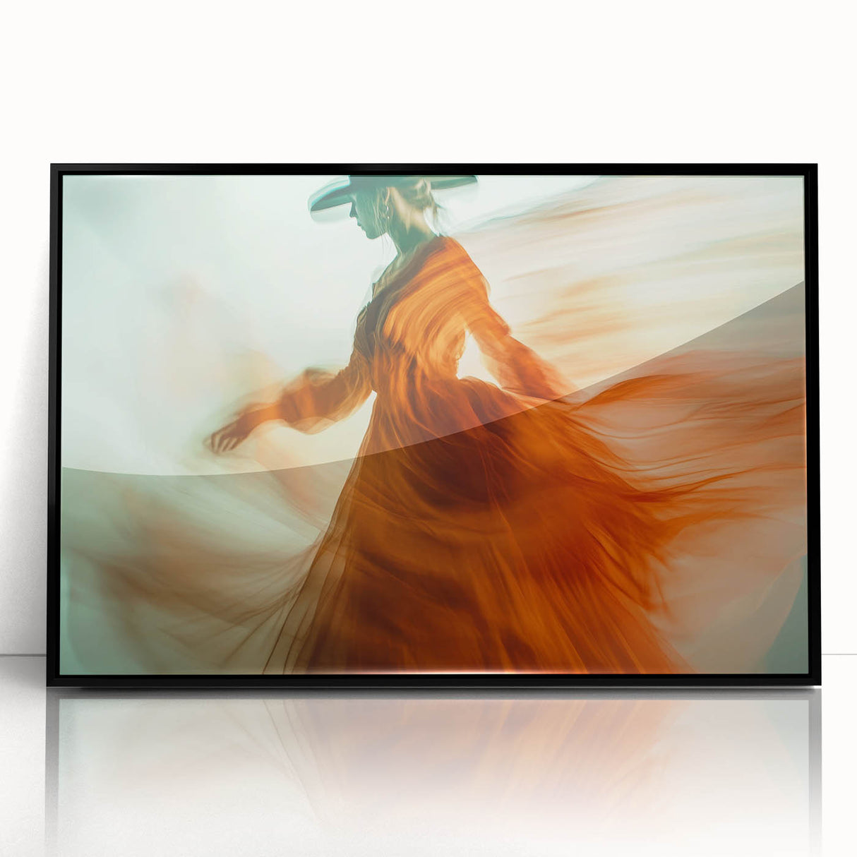 Whirl of Emotion – Expressive Silhouette in Flowing Wall Art