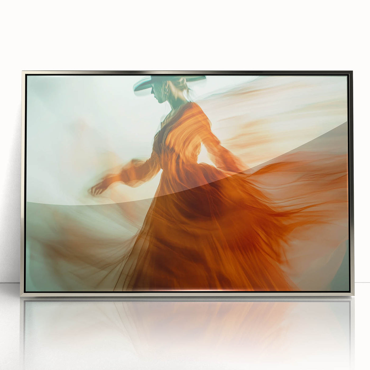 Whirl of Emotion – Expressive Silhouette in Flowing Wall Art