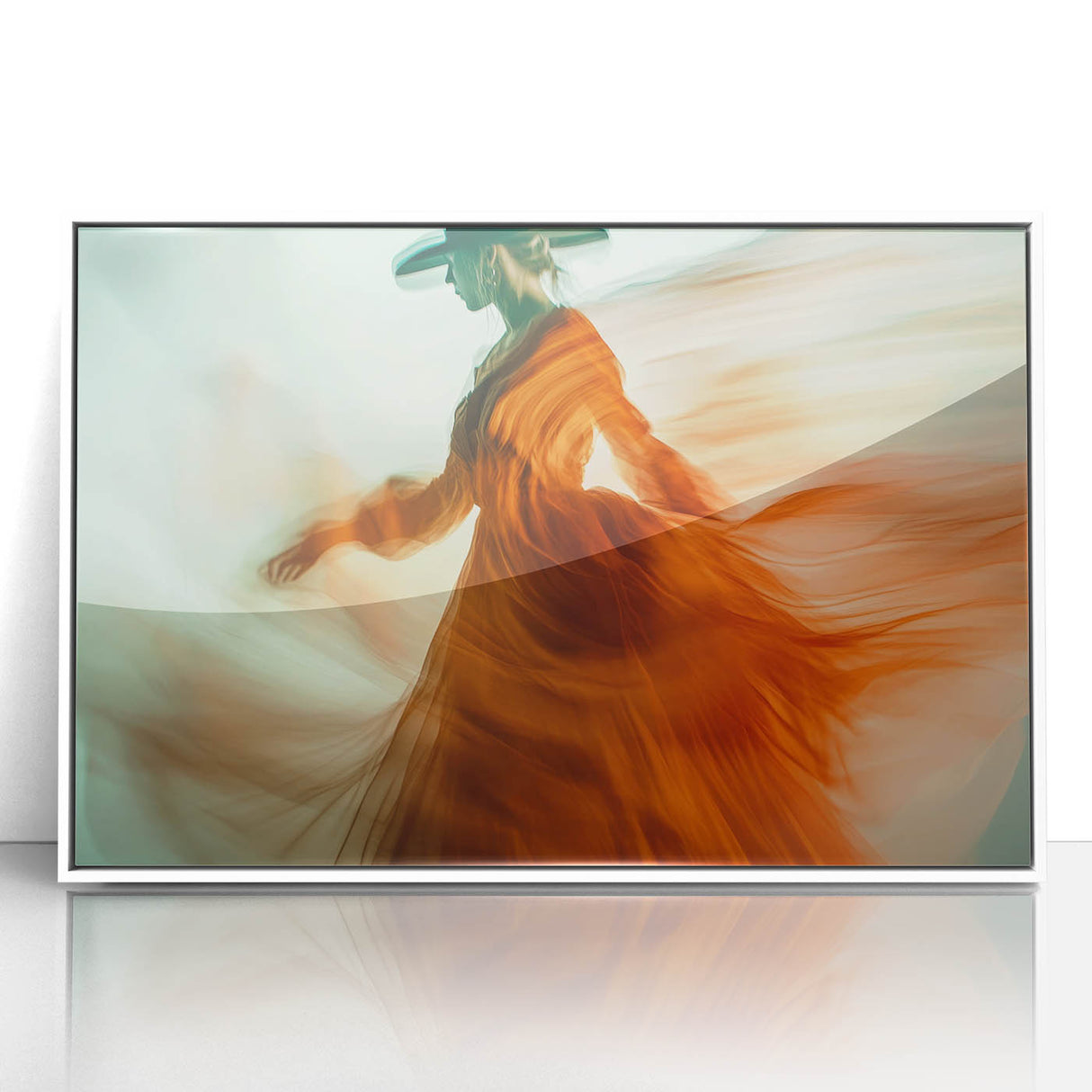 Whirl of Emotion – Expressive Silhouette in Flowing Wall Art