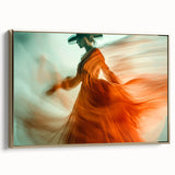Whirl of Emotion – Expressive Silhouette in Flowing Wall Art