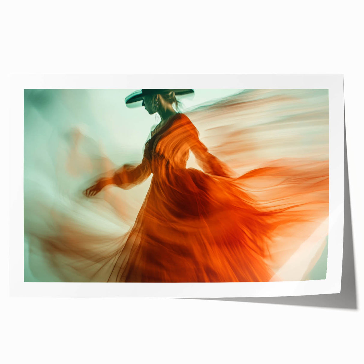 Whirl of Emotion – Expressive Silhouette in Flowing Wall Art
