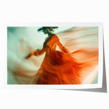 Whirl of Emotion – Expressive Silhouette in Flowing Wall Art