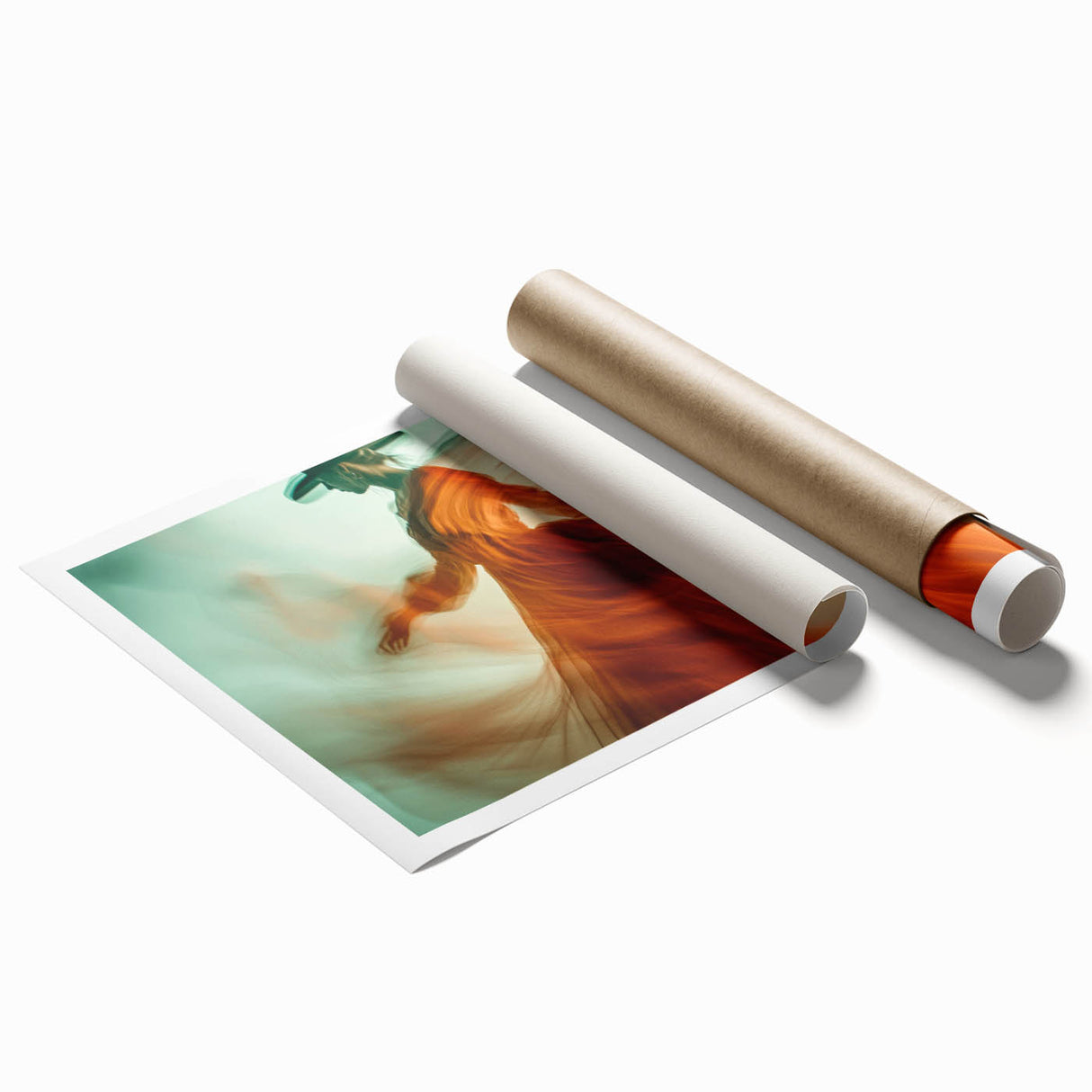 Whirl of Emotion – Expressive Silhouette in Flowing Wall Art