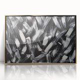 Canvas Prints for Bedroom – Black & White Abstract Brush Art