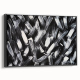 Canvas Prints for Bedroom – Black & White Abstract Brush Art