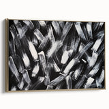 Canvas Prints for Bedroom – Black & White Abstract Brush Art