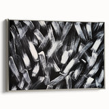 Canvas Prints for Bedroom – Black & White Abstract Brush Art