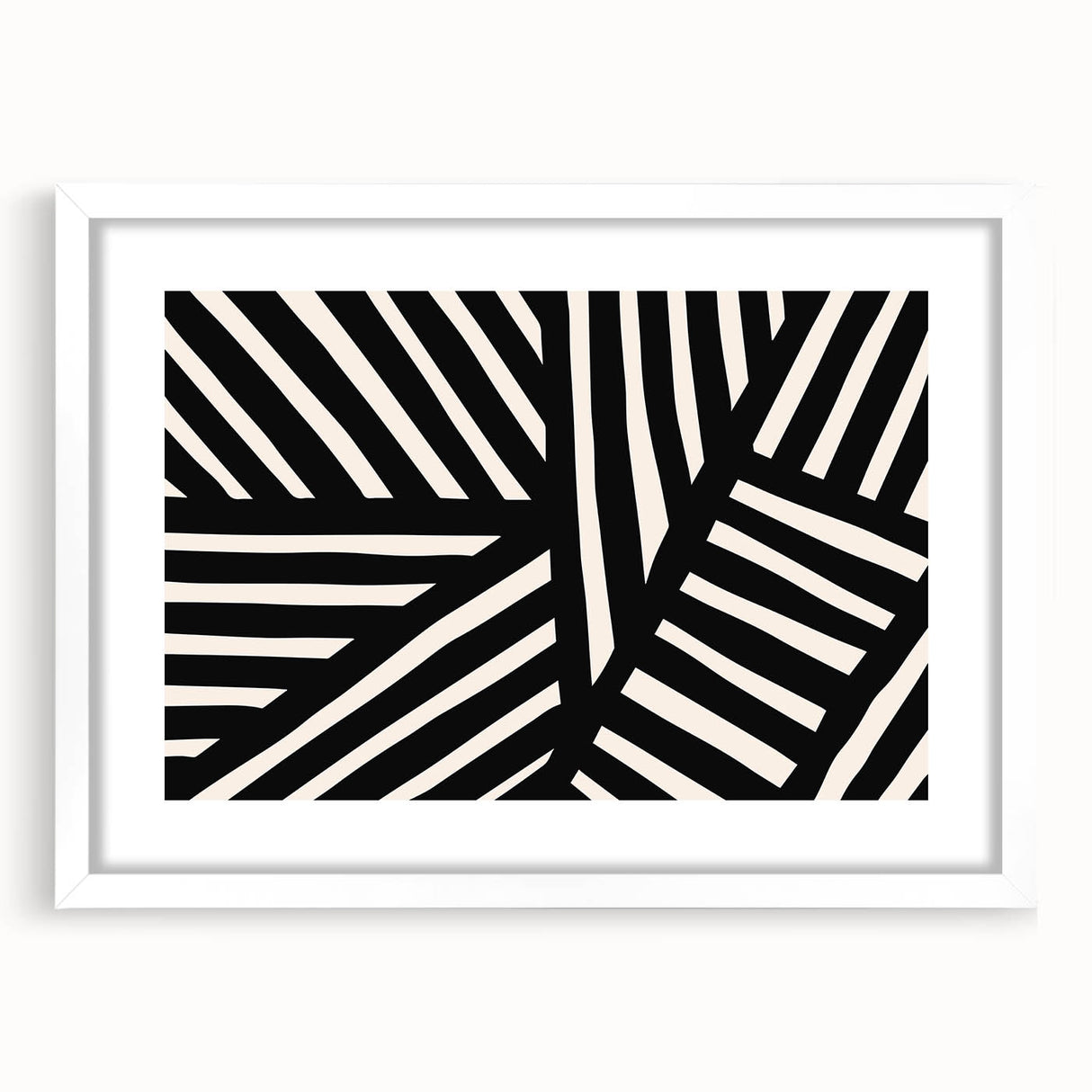 Modern Dining Room Art – Black & White Abstract Wall Decor