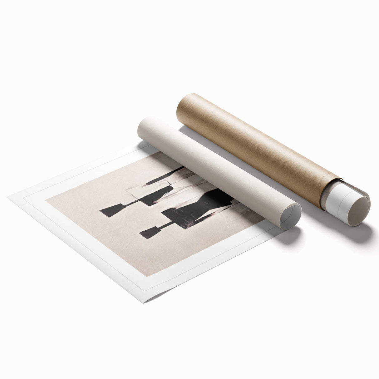 Minimalist Abstract Figures Wall Art – Modern Living Room Canvas