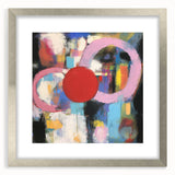 Abstract geometric frame with a silver mat display, showcasing a modern design perfect for contemporary decor. Ideal for art lovers seeking stylish wall accents.