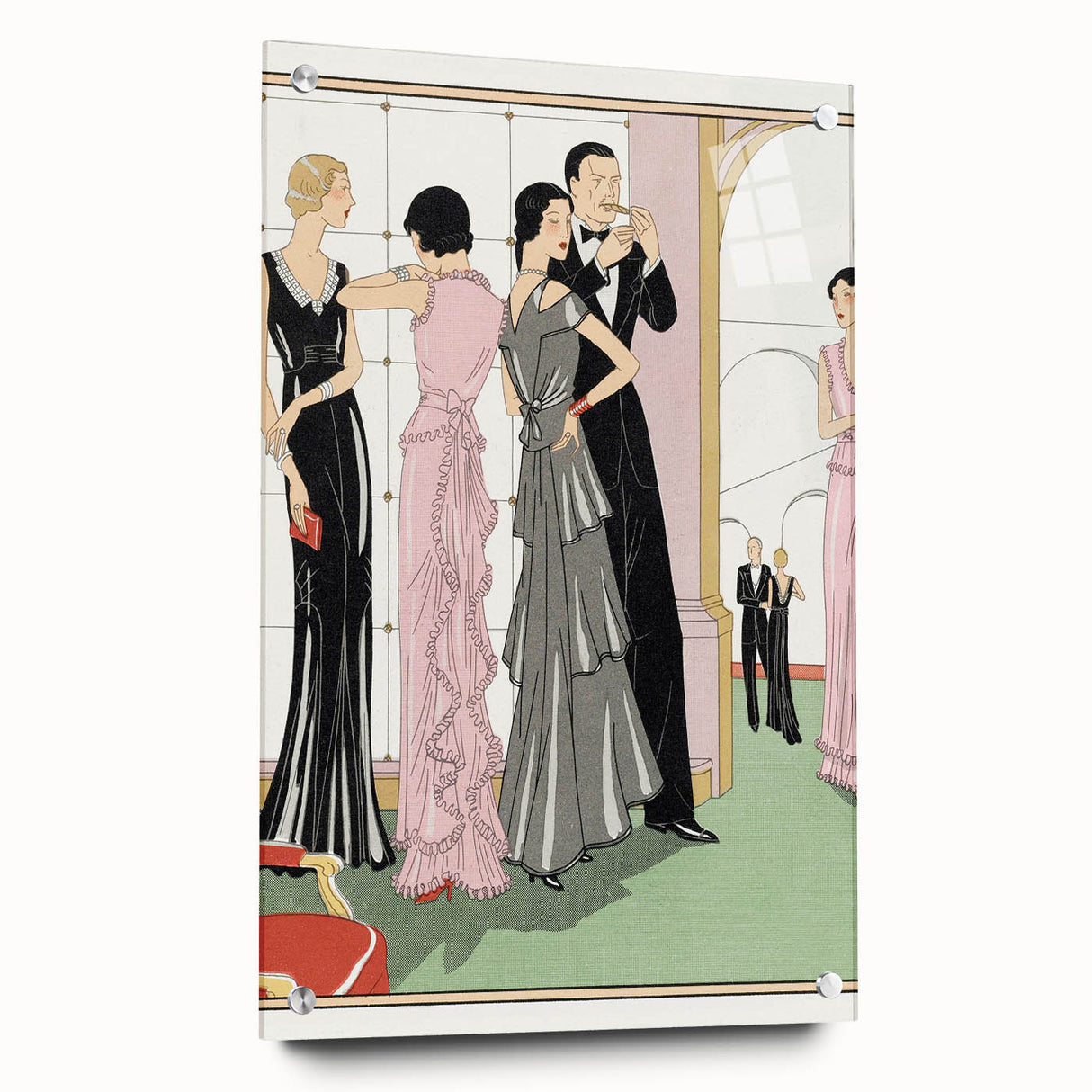 Vintage Art Deco Wall Art – 1920s Inspired Glamorous Party Scene Print