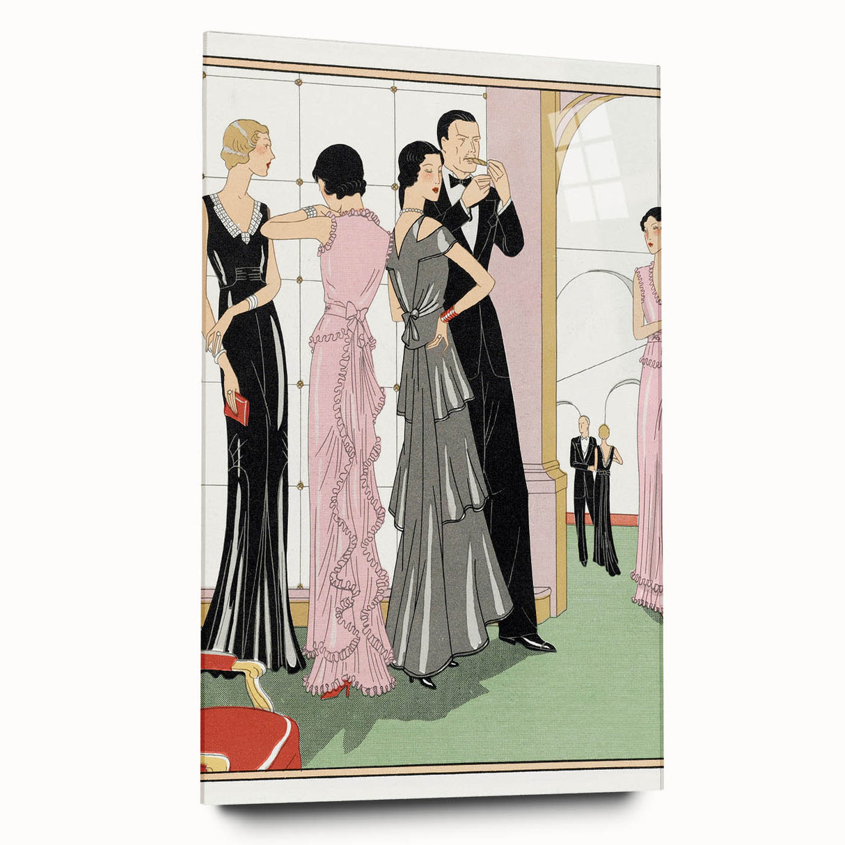 Vintage Art Deco Wall Art – 1920s Inspired Glamorous Party Scene Print