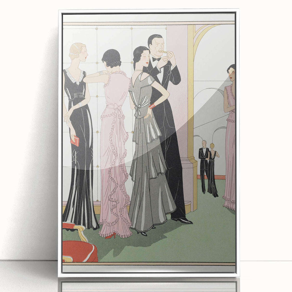 Vintage Art Deco Wall Art – 1920s Inspired Glamorous Party Scene Print