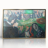 Expressionist Roulette Scene – Vibrant Abstract Casino Canvas Wall Art