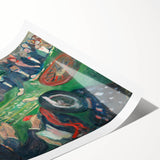 Expressionist Roulette Scene – Vibrant Abstract Casino Canvas Wall Art