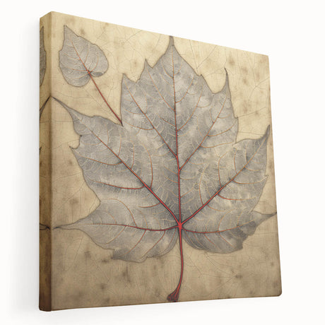 Stretched canvas wall art showcasing a vibrant floral and botanical design with intricate detailing and a textured finish, ideal for home decor enhancement.