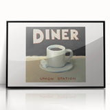 Large abstract wall art featuring bold geometric shapes in black and white, framed in acrylic.