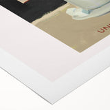 Art deco poster featuring a stylized culinary motif in monochrome, printed on rolled canvas, suitable for dining room decor.