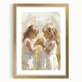 Extra large abstract art print featuring textured strokes in neutral tones, framed in gold, ideal for living room decor.