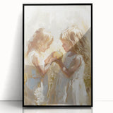 Large abstract wall art featuring a mid-century modernist design in black and white tones on framed acrylic.