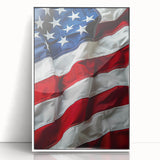 Waving Stars & Stripes - American Flag Wall Art