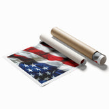 Waving Stars & Stripes - American Flag Wall Art