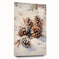 Snowy Pinecones in Winter – Rustic Christmas Wall Decorations