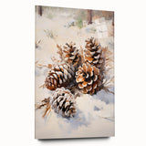 Snowy Pinecones in Winter – Rustic Christmas Wall Decorations