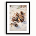 Snowy Pinecones in Winter – Rustic Christmas Wall Decorations