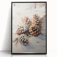 Snowy Pinecones in Winter – Rustic Christmas Wall Decorations