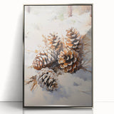 Snowy Pinecones in Winter – Rustic Christmas Wall Decorations