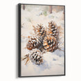 Snowy Pinecones in Winter – Rustic Christmas Wall Decorations