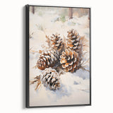 Snowy Pinecones in Winter – Rustic Christmas Wall Decorations