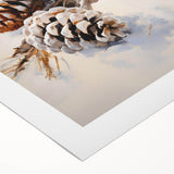 Snowy Pinecones in Winter – Rustic Christmas Wall Decorations
