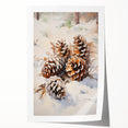 Snowy Pinecones in Winter – Rustic Christmas Wall Decorations