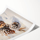 Snowy Pinecones in Winter – Rustic Christmas Wall Decorations