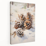 Snowy Pinecones in Winter – Rustic Christmas Wall Decorations