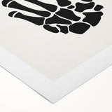 Skeleton Peace Sign Halloween Wall Art - Spooky Minimalist Decor