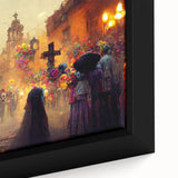 Golden Glow Procession – Día de los Muertos Art Prints
