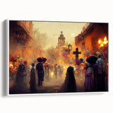 Golden Glow Procession – Día de los Muertos Art Prints