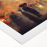 Golden Glow Procession – Día de los Muertos Art Prints